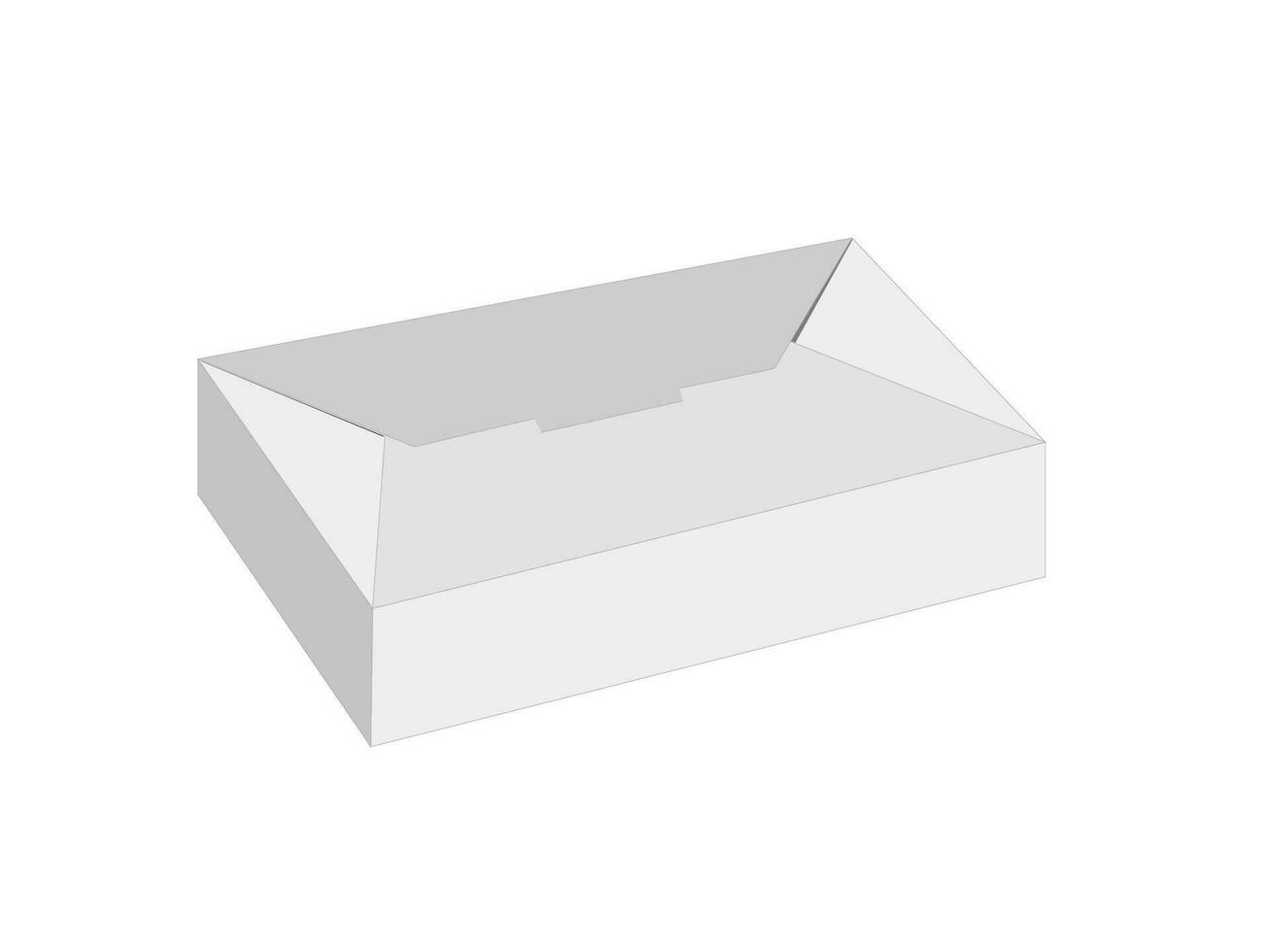 rettangolo scatola, Conservazione scatola, confezione scatola, Dieline modello vettore