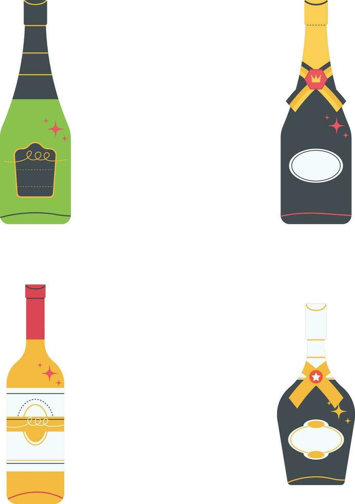 collezione di vario bottiglie. cartone animato stile. vettore illustrazione