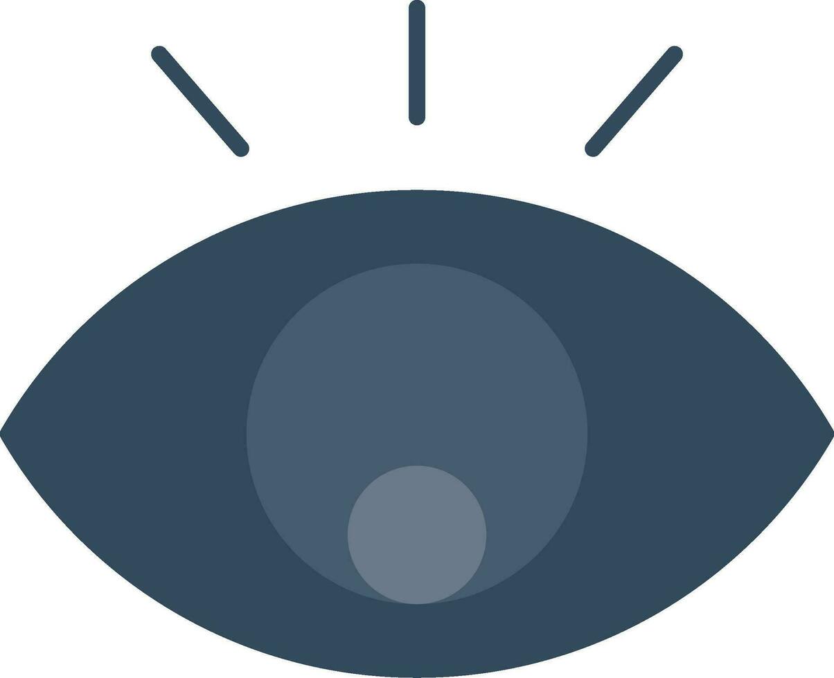 icona dell'occhio piatto vettore