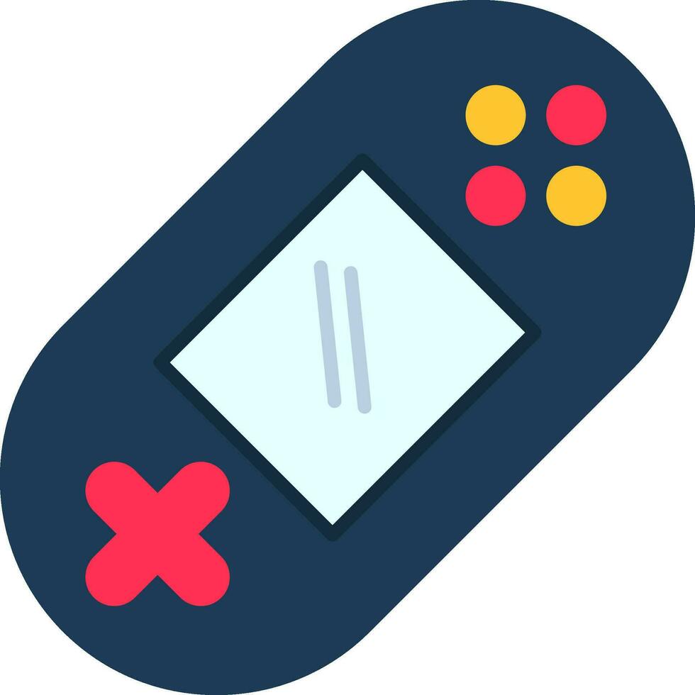 icona piatta della console di gioco vettore