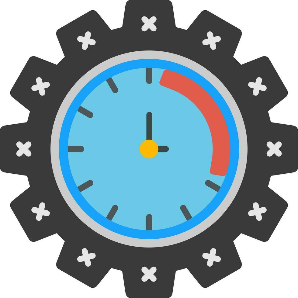 icona piatta di gestione del tempo vettore