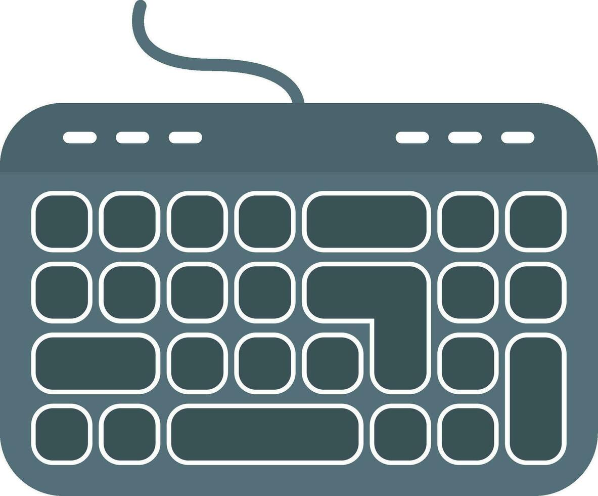 icona piatta della tastiera vettore