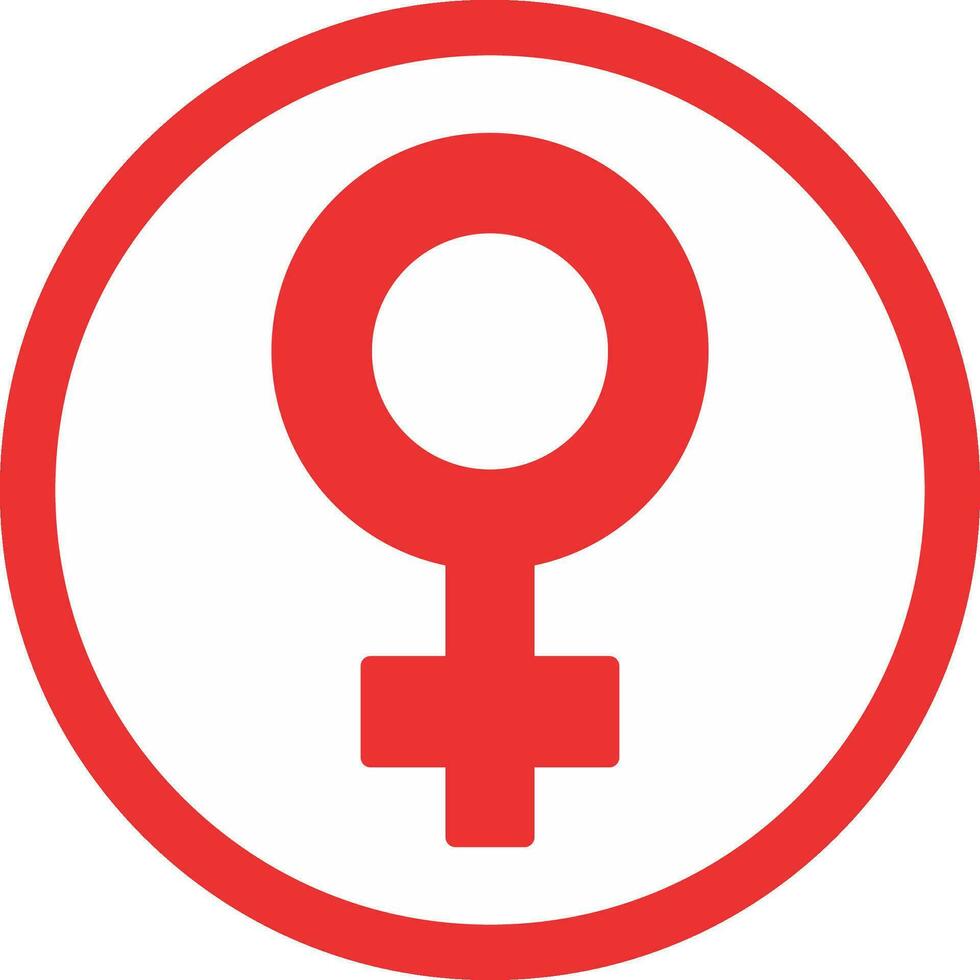 femmina simbolo piatto icona vettore