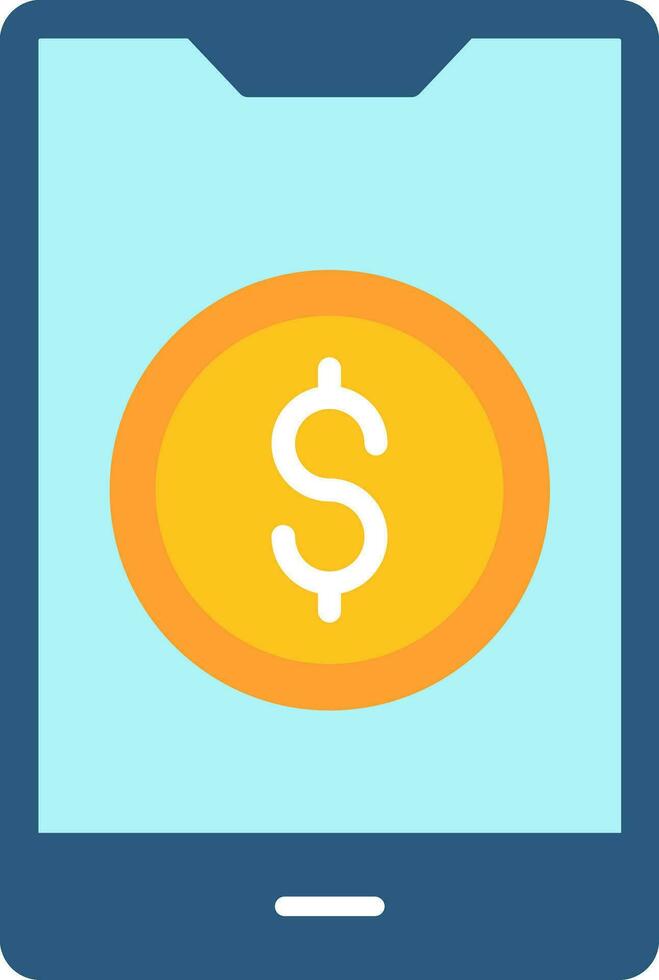 icona piatta di pagamento online vettore