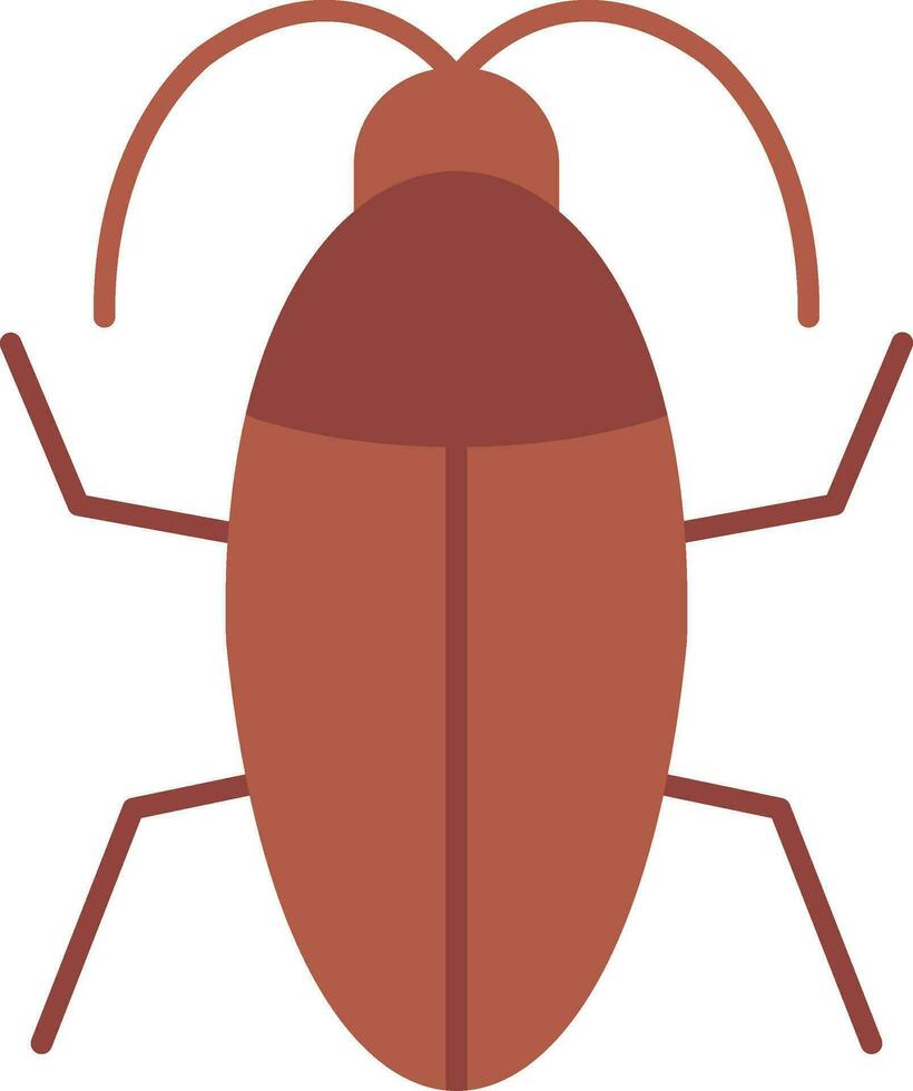 scarafaggio piatto icona vettore