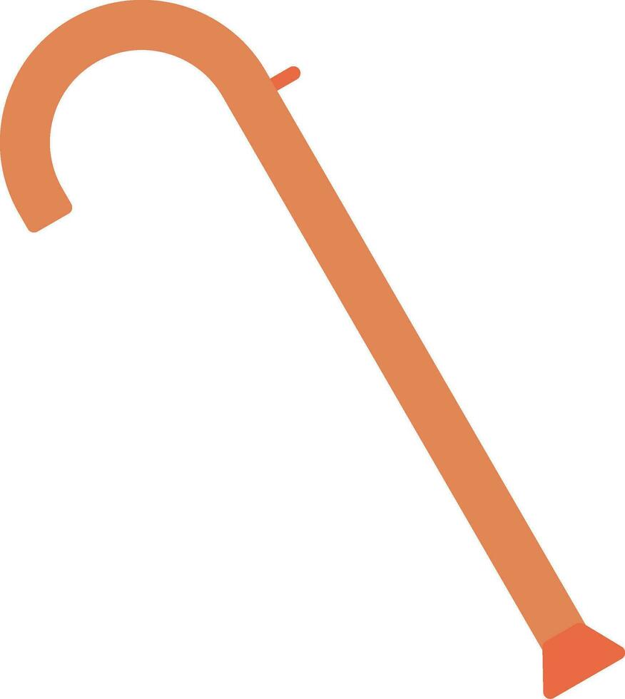 icona piatta del bastone da passeggio vettore