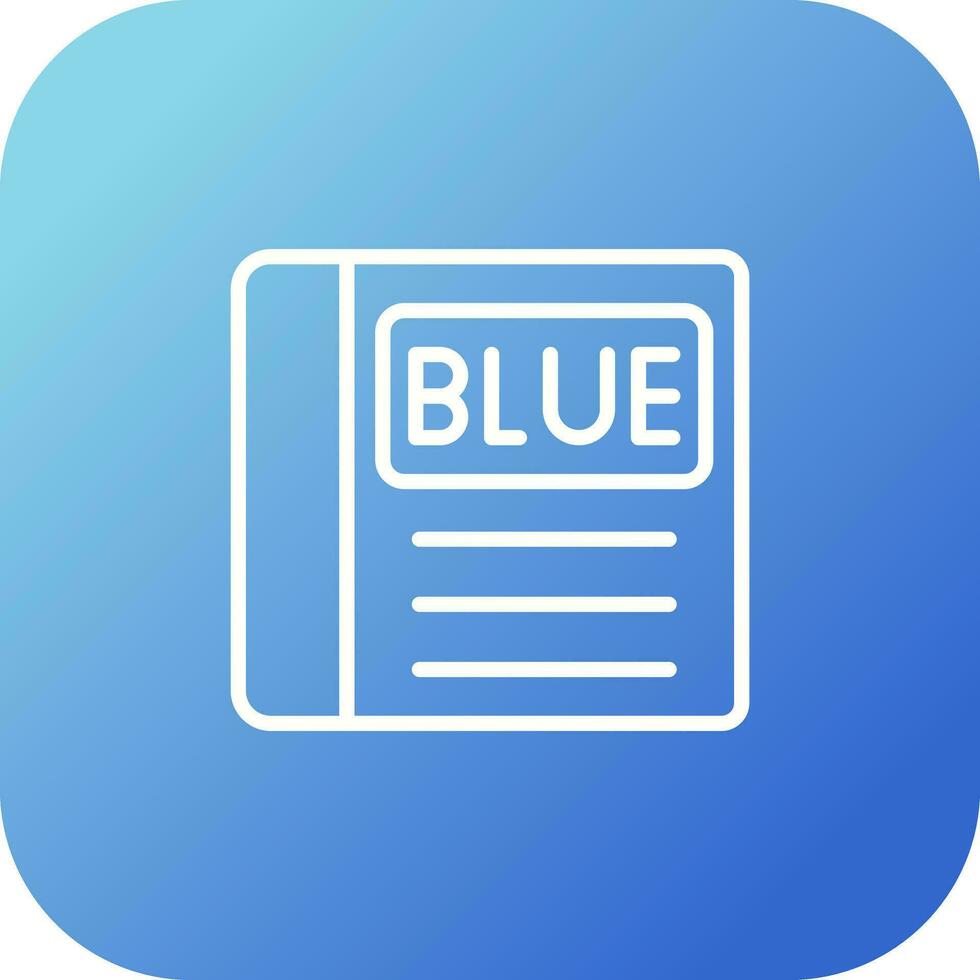 blu libro vettore icona
