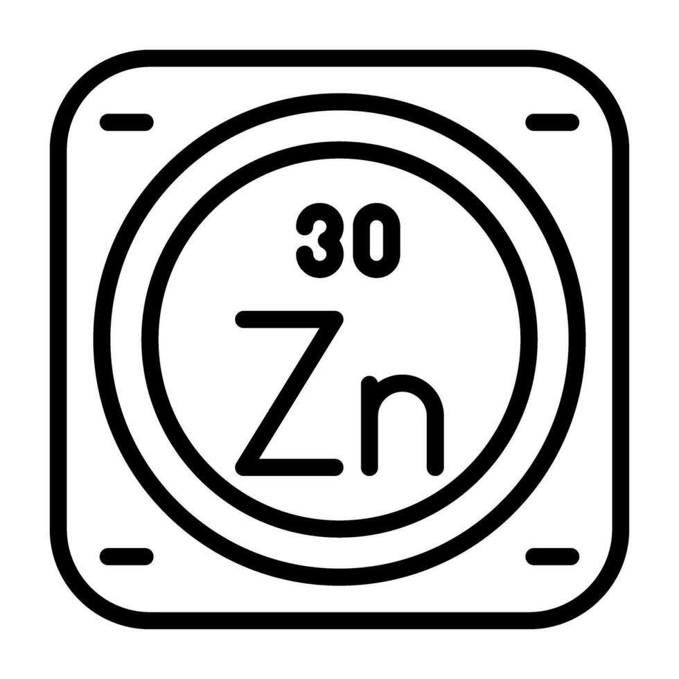 zinco vettore icona