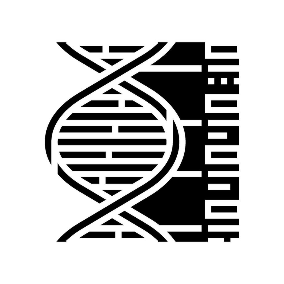 biologico codice crittogenetica glifo icona vettore illustrazione