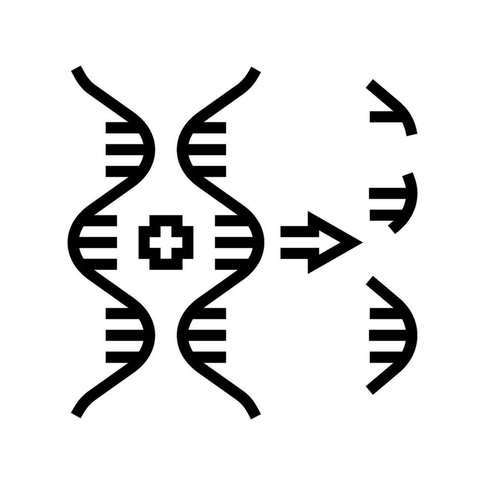 rna interferenza crittogenetica linea icona vettore illustrazione