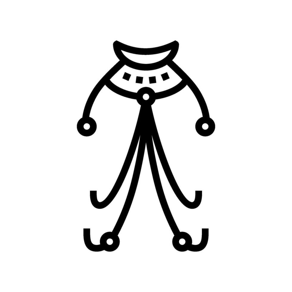 corpo catena gioielleria moda linea icona vettore illustrazione