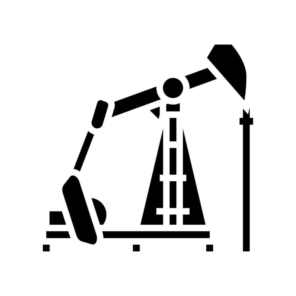 perforazione olio industria glifo icona vettore illustrazione