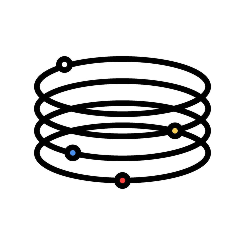 braccialetto gioielleria moda colore icona vettore illustrazione