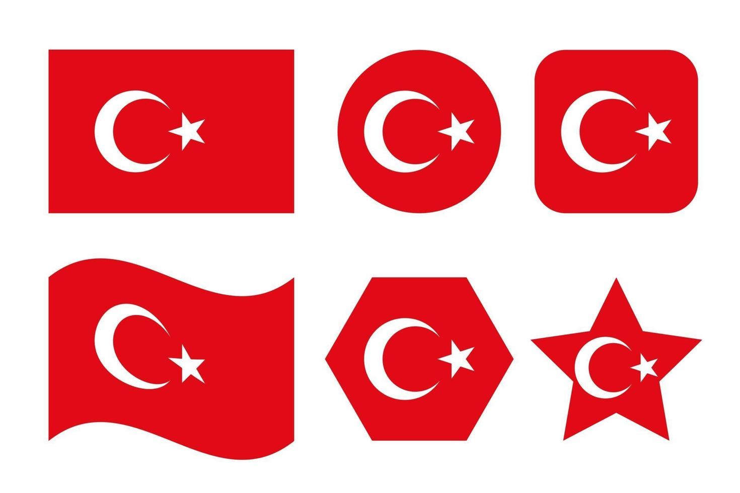 bandiera della turchia semplice illustrazione per il giorno dell'indipendenza o l'elezione vettore