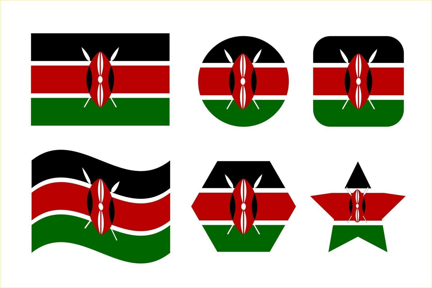 bandiera del kenya semplice illustrazione per il giorno dell'indipendenza o l'elezione vettore