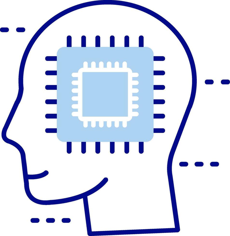 processore linea pieno icona vettore