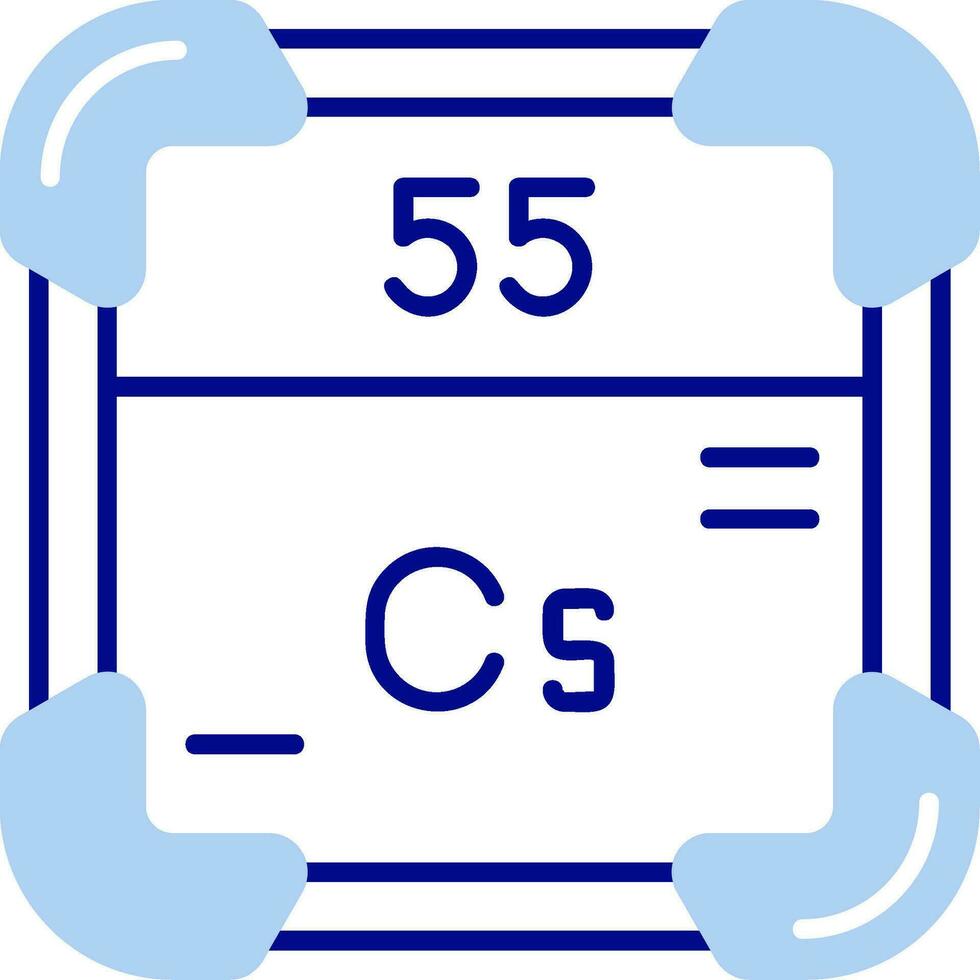 cesio linea pieno icona vettore