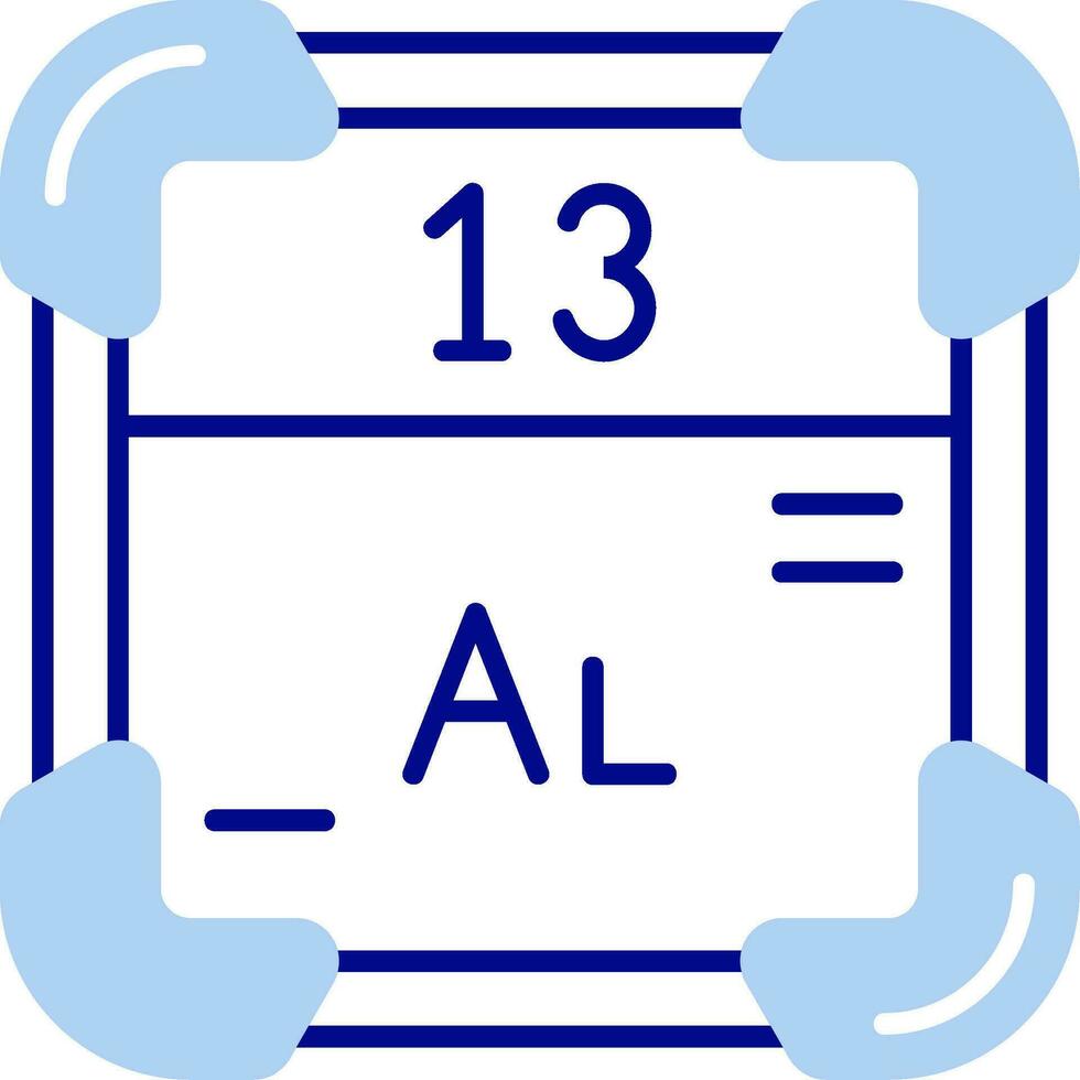 alluminio linea pieno icona vettore