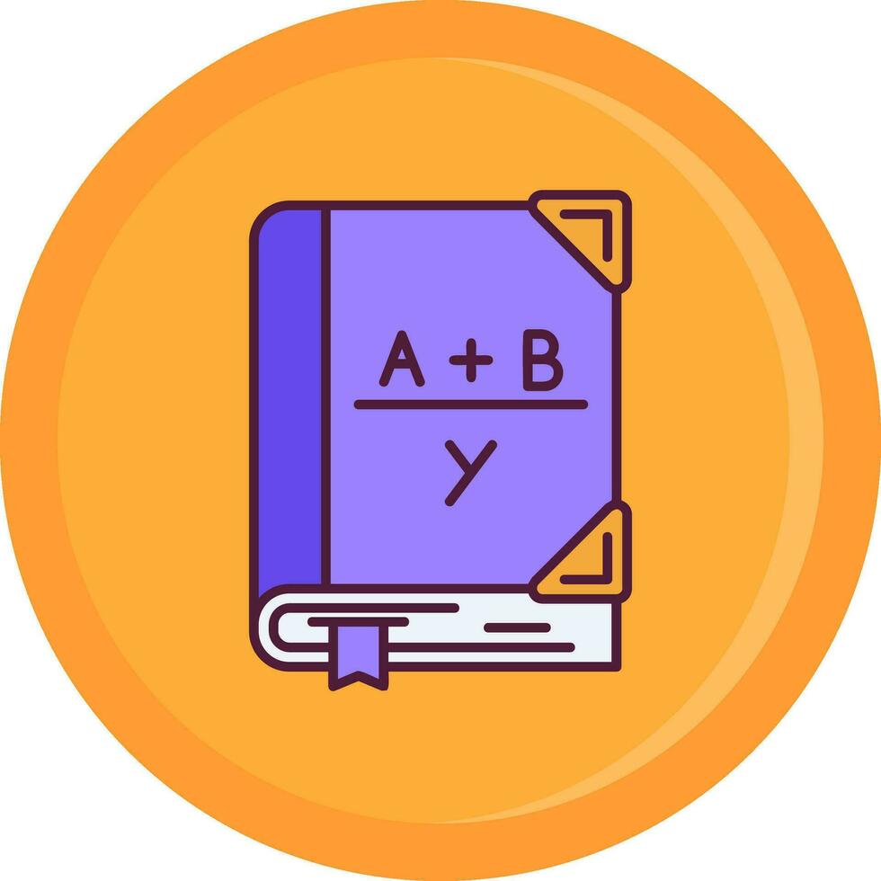 algebra linea pieno icona vettore