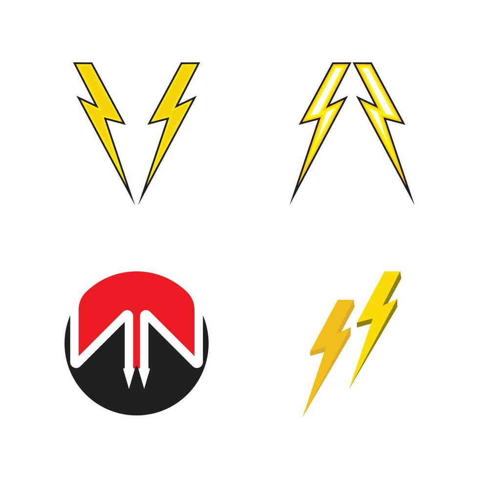 modello logo fulmine flash vettore