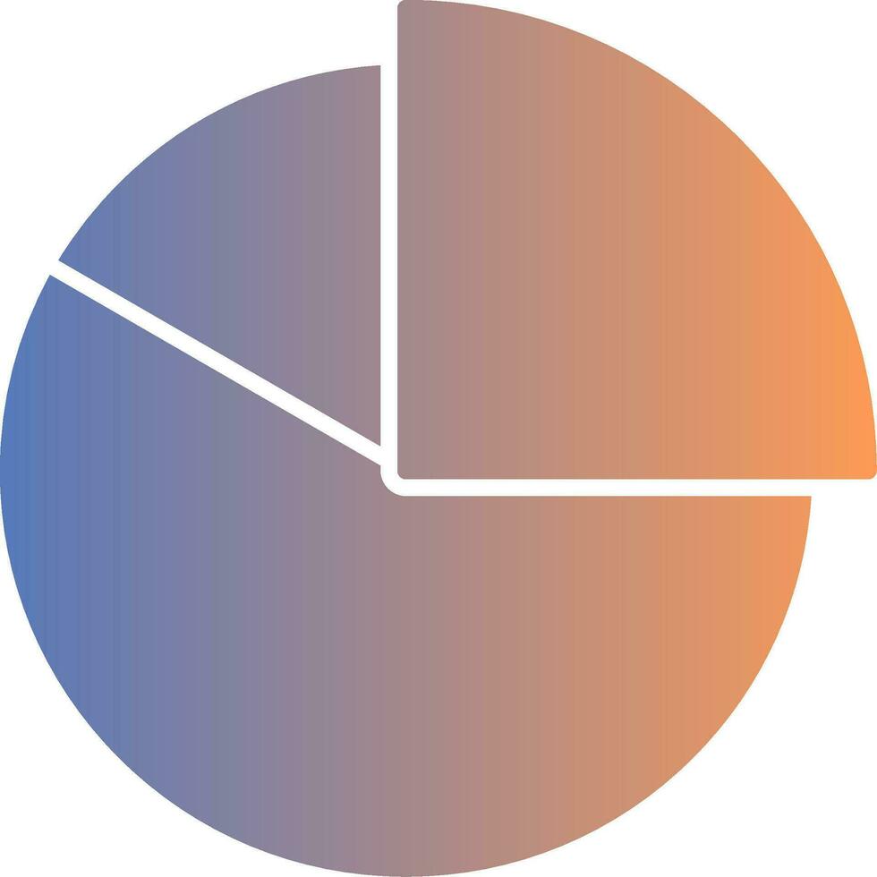 torta grafico pendenza icona vettore