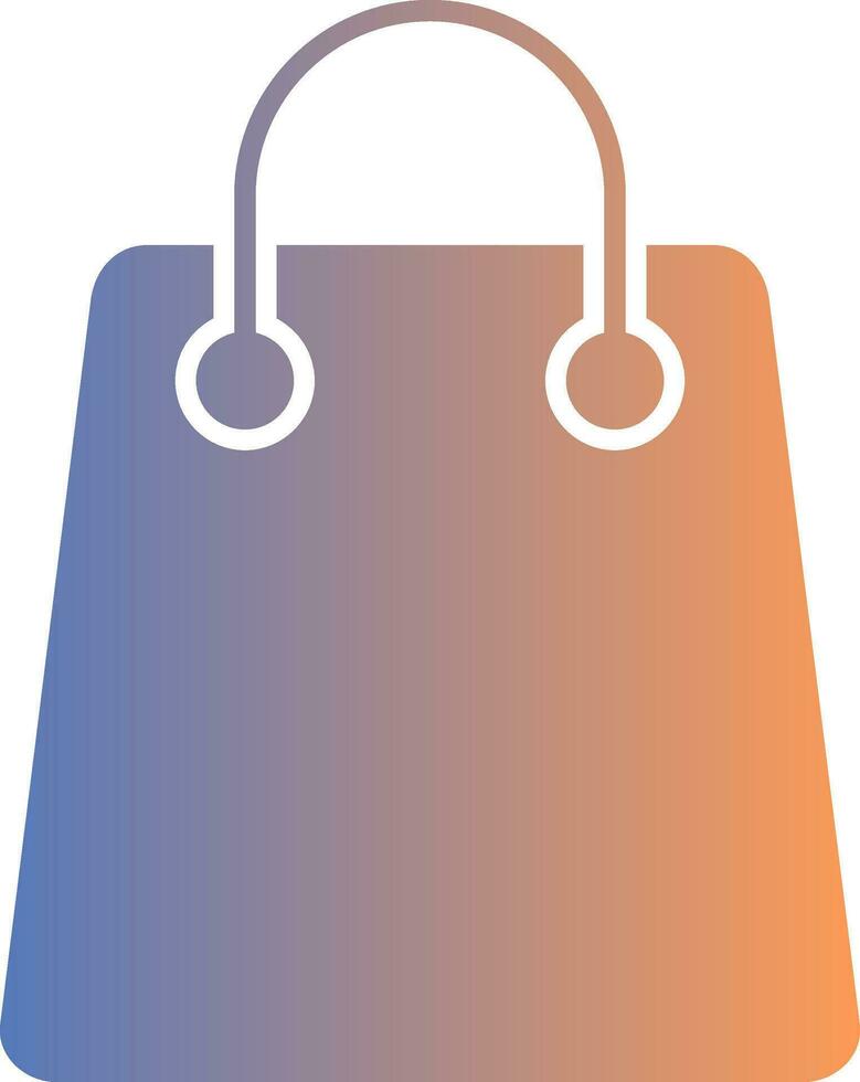 icona del gradiente della borsa della spesa vettore
