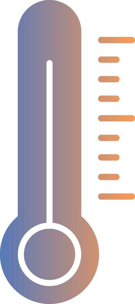 icona del gradiente del termometro vettore