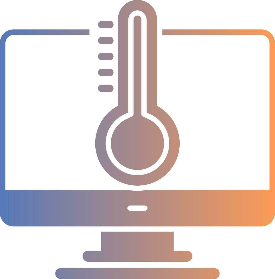 icona gradiente di temperatura vettore