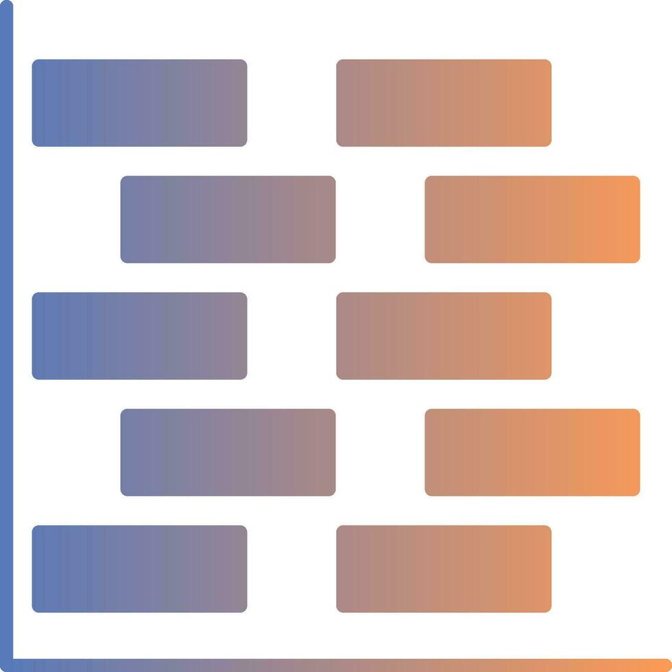 gantt grafico pendenza icona vettore