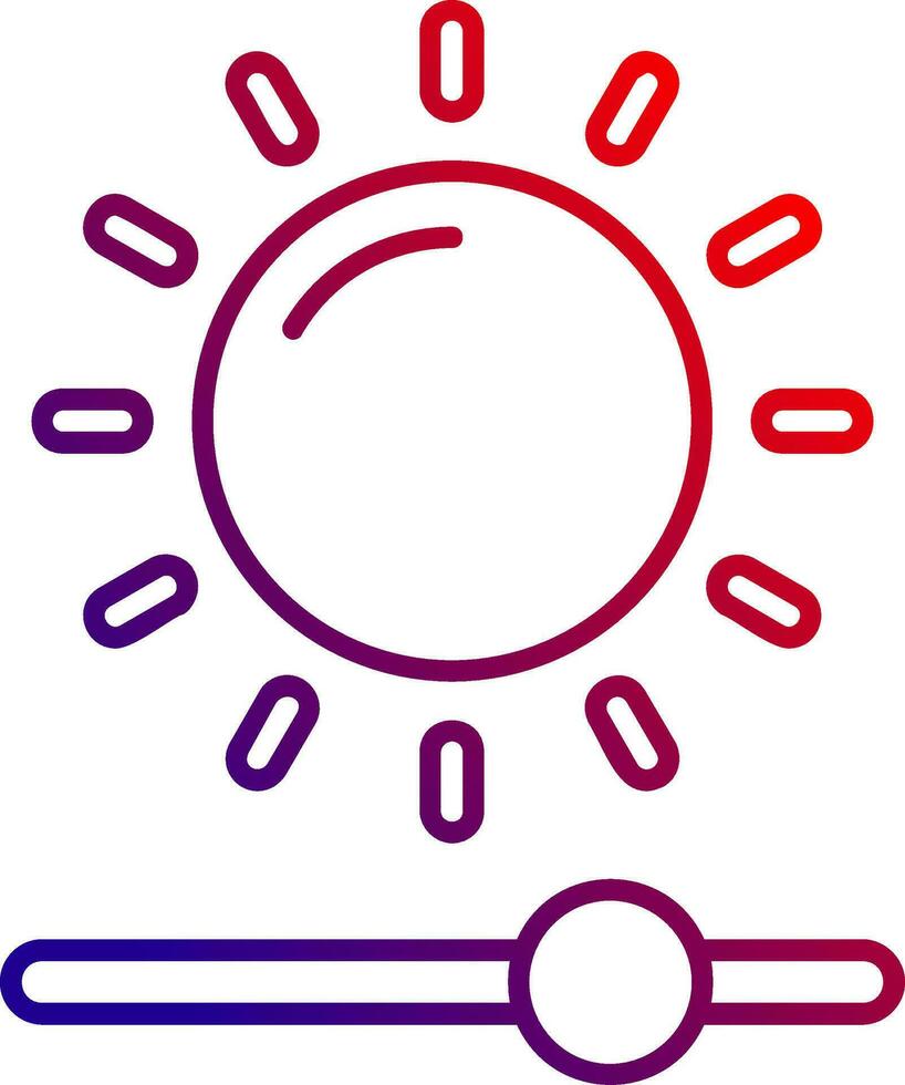 icona del gradiente della linea di luminosità vettore
