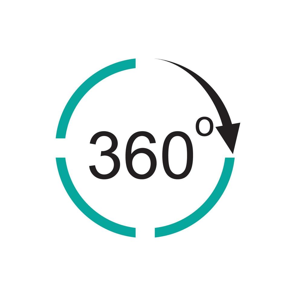 Logo a 360 gradi vettore