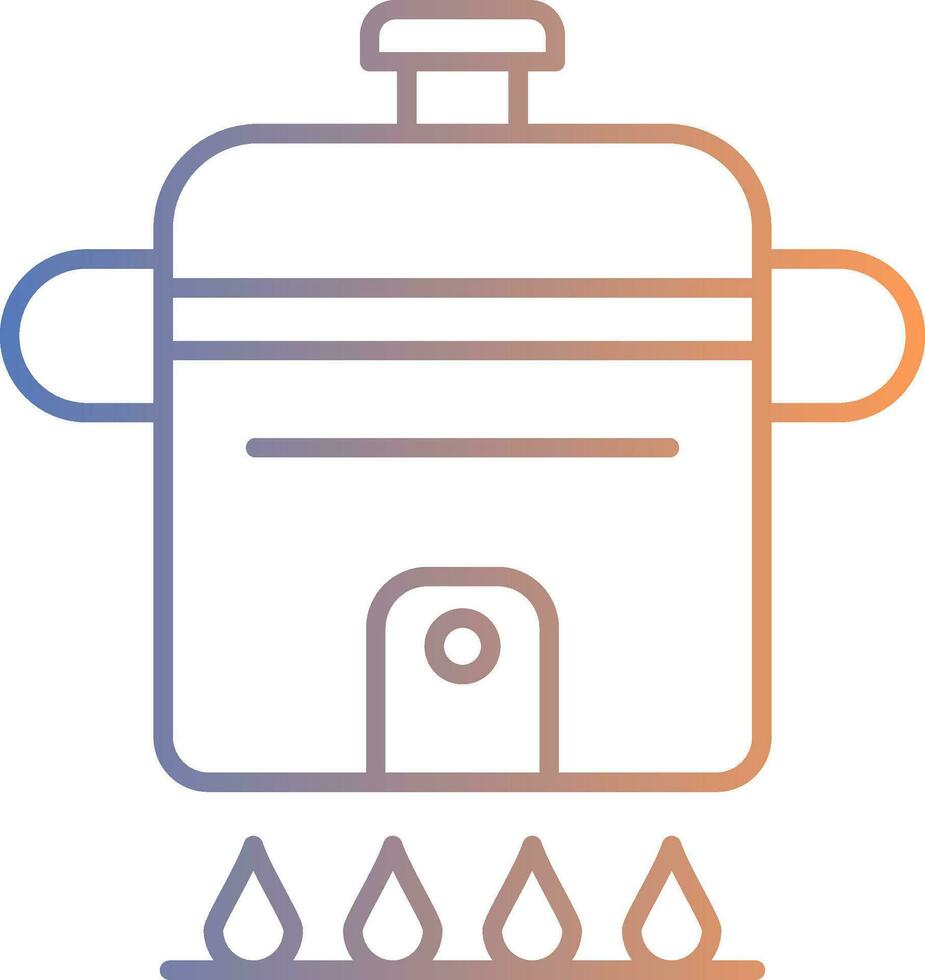 icona del gradiente della linea di cottura vettore