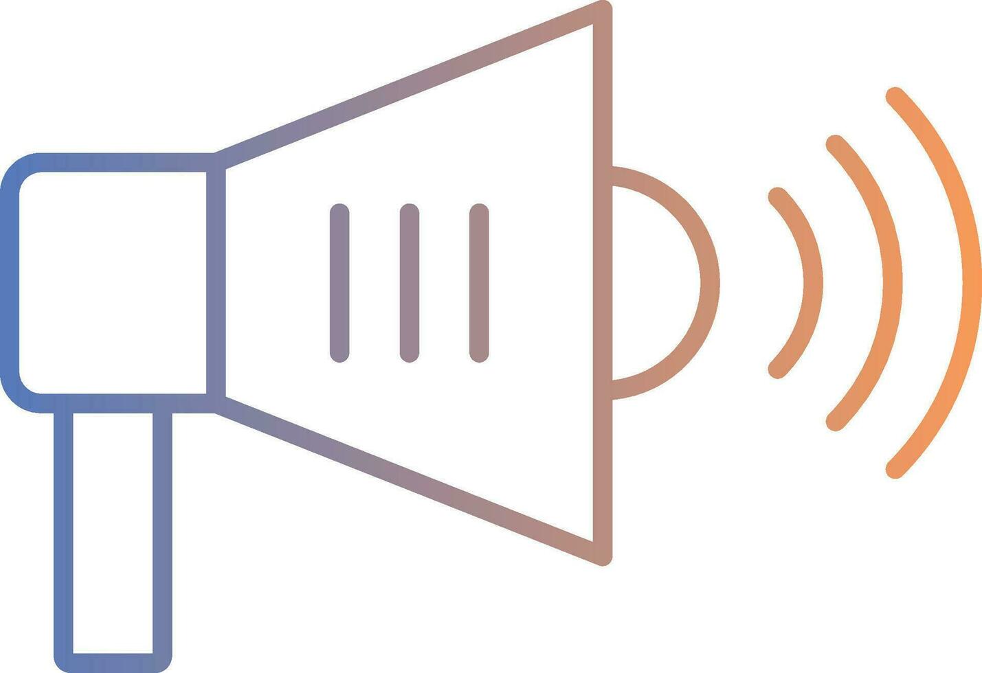 icona del gradiente della linea dell'altoparlante vettore