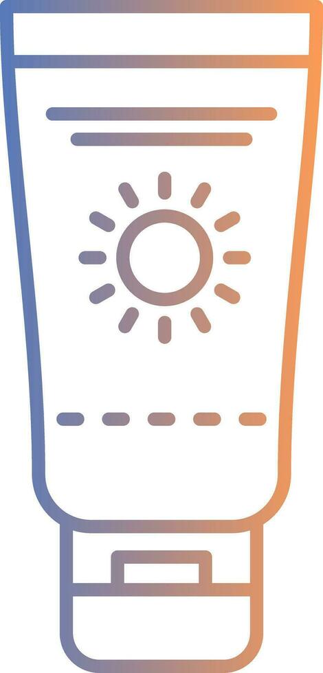 icona del gradiente della linea di protezione solare vettore