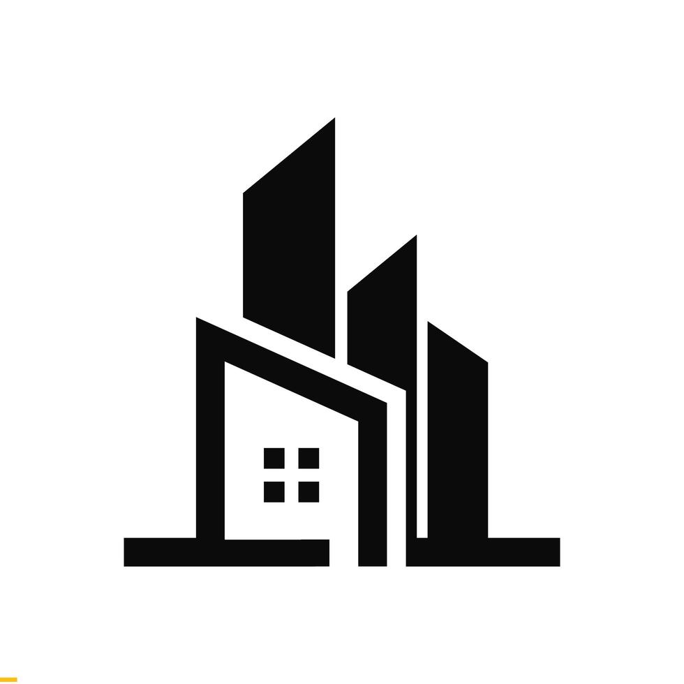 modello di progettazione del logo immobiliare per affari e società vettore