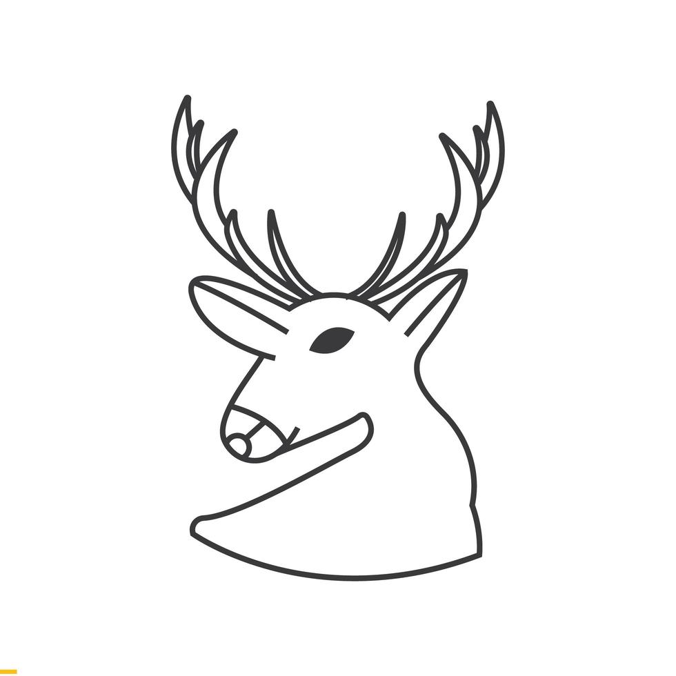 cervo line art vector logo design per affari e società