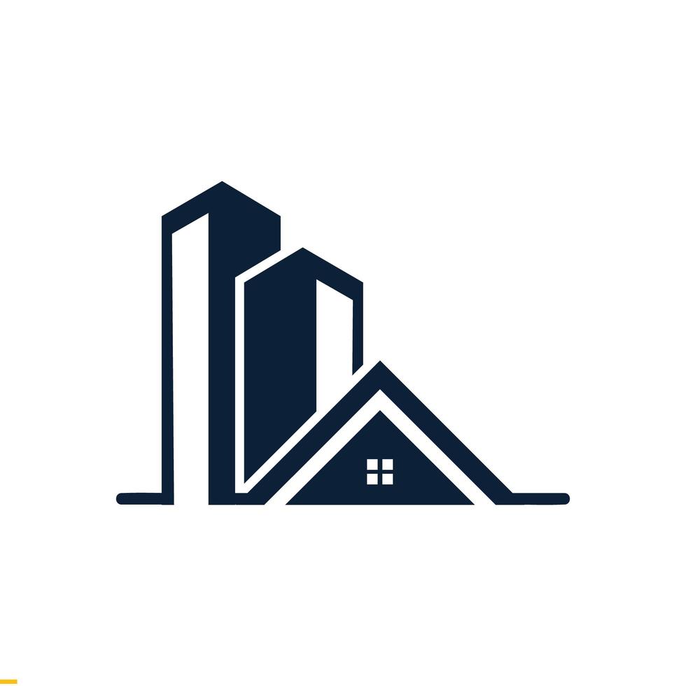 design del logo immobiliare per affari e società vettore