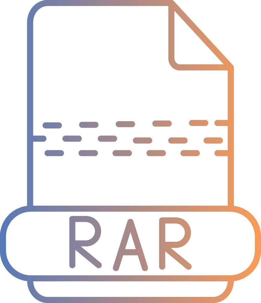 icona del gradiente della linea rar vettore