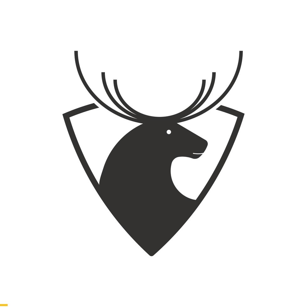 design del logo di arte vettoriale di cervo per affari e società