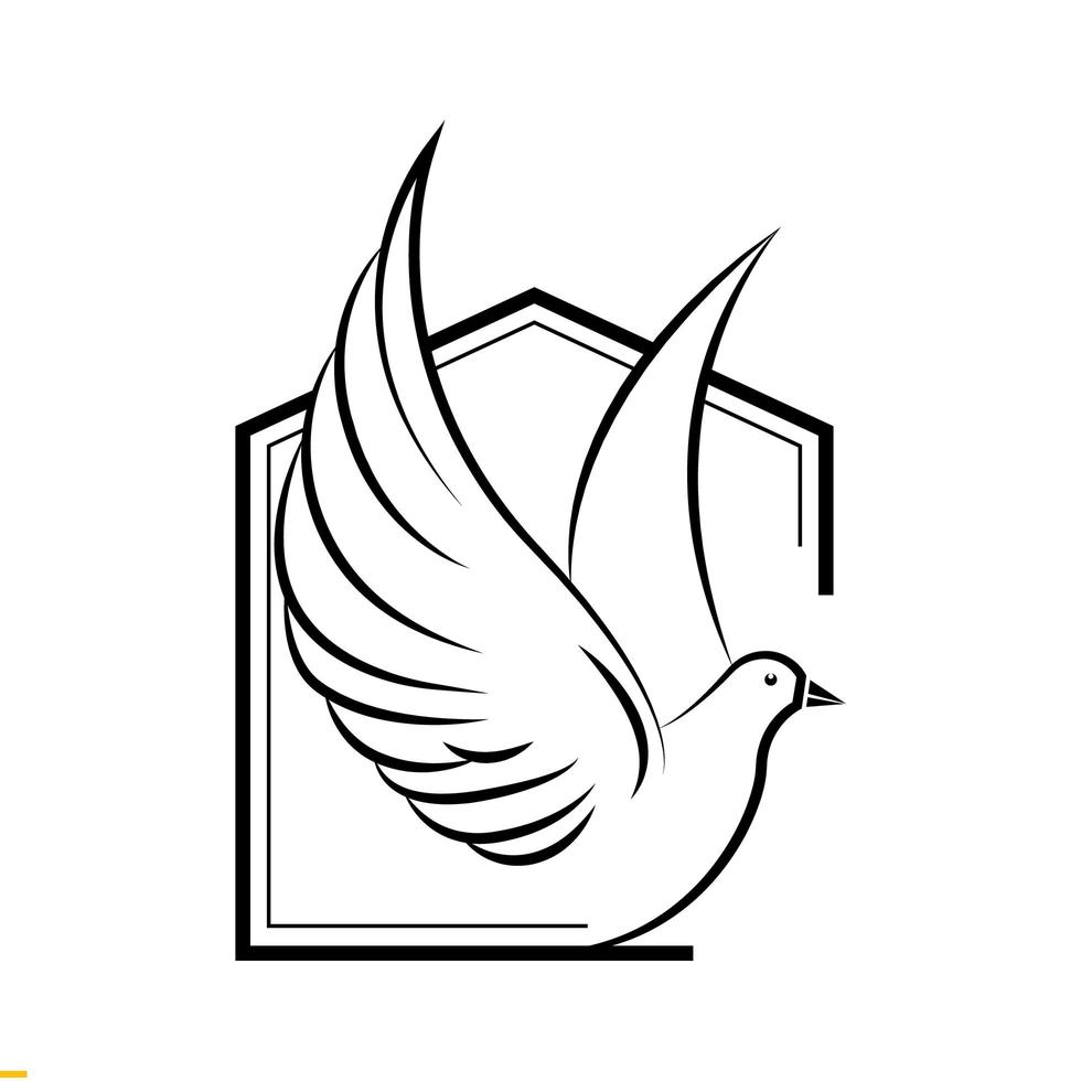 modello di progettazione del logo creativo dell'uccello per affari e società vettore