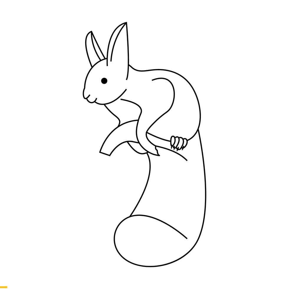 scoiattolo line art logo design per affari e aziende vettore