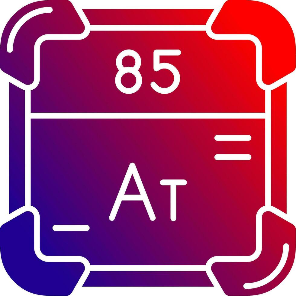 astato solido pendenza icona vettore