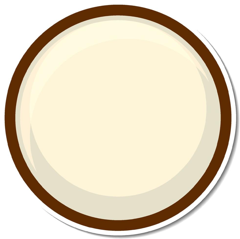 adesivo a forma di cerchio su sfondo bianco vettore