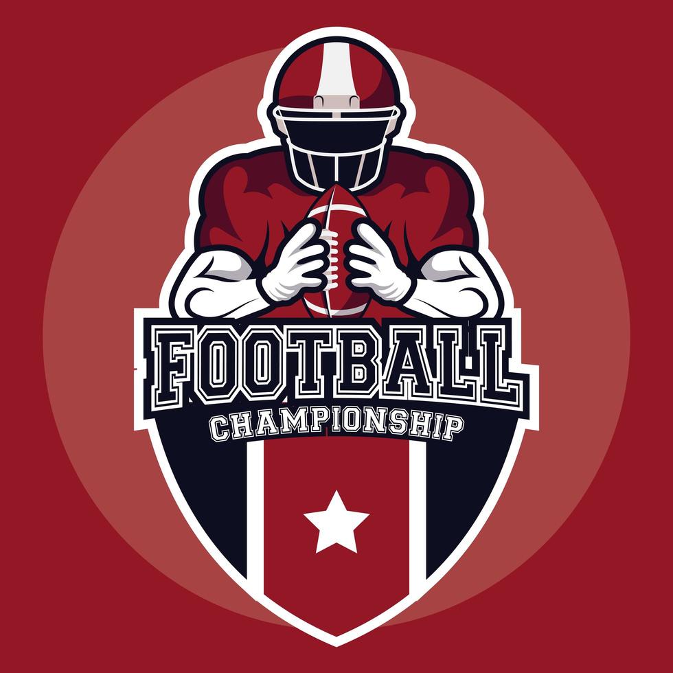 emblema di football americano vettore