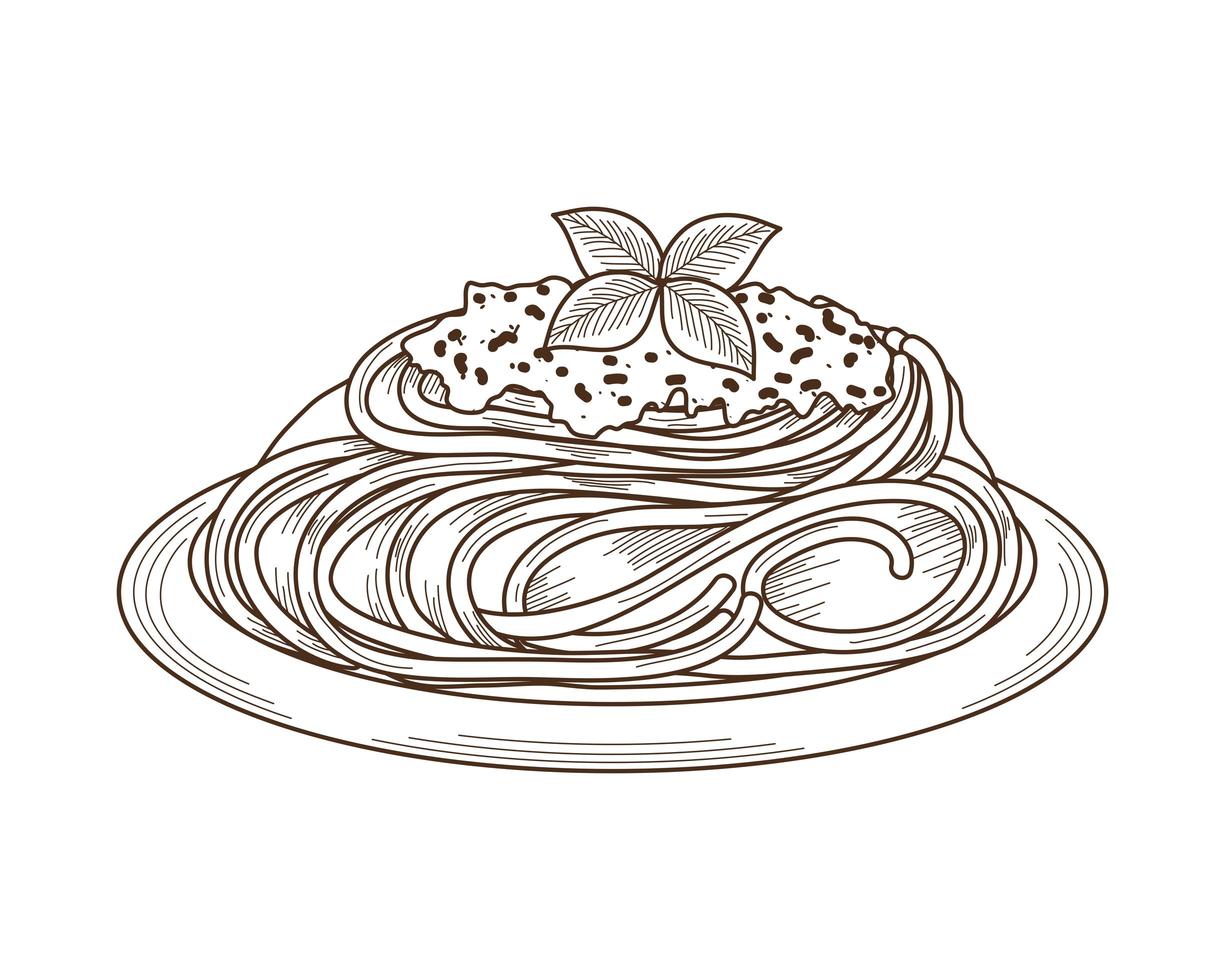 spaghetti e parmigiano vettore