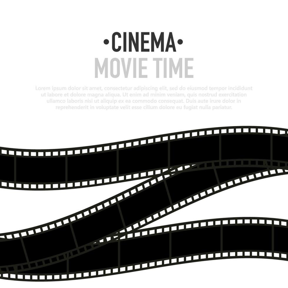 film tempo illustrazione. cinema manifesto concetto. bandiera design per film Teatro. vettore