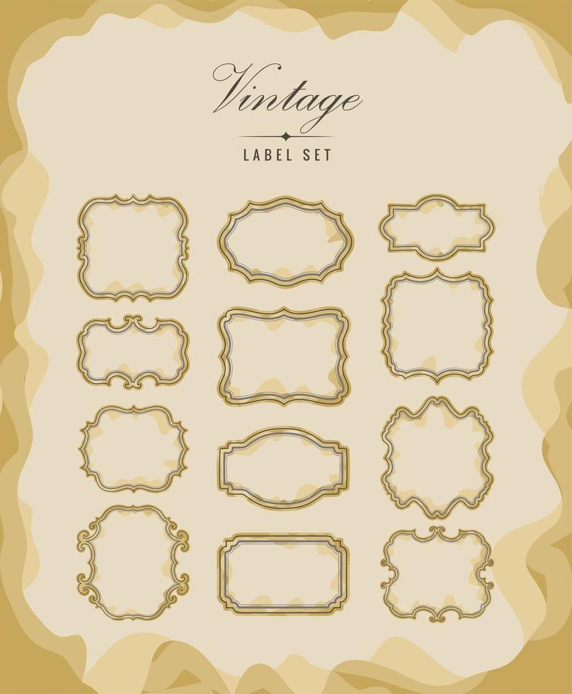 set di etichette vintage vettore