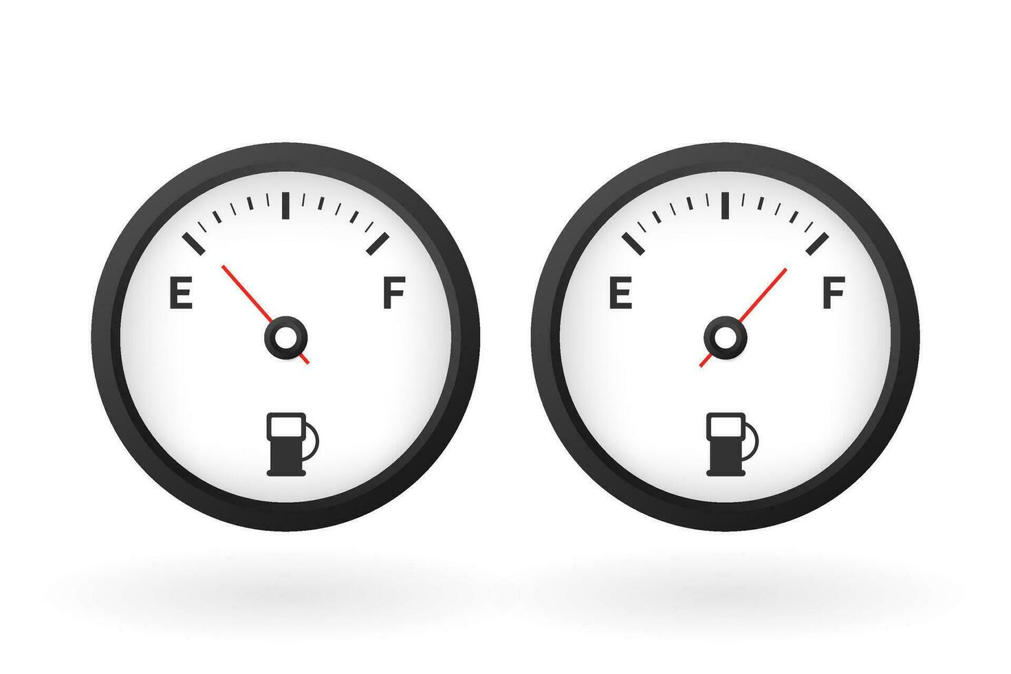 il concetto di un' carburante indicatore, gas metro su bianca sfondo. carburante sensore. vettore illustrazione.