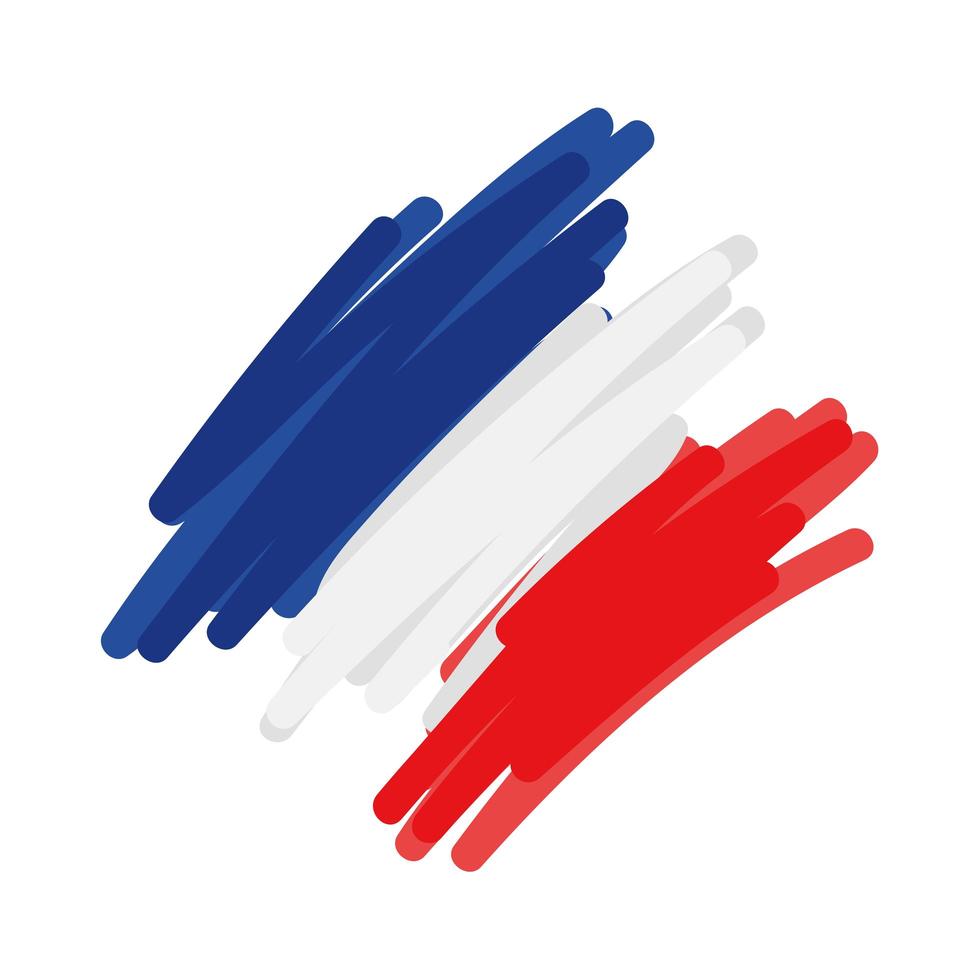 disegno della bandiera francese vettore