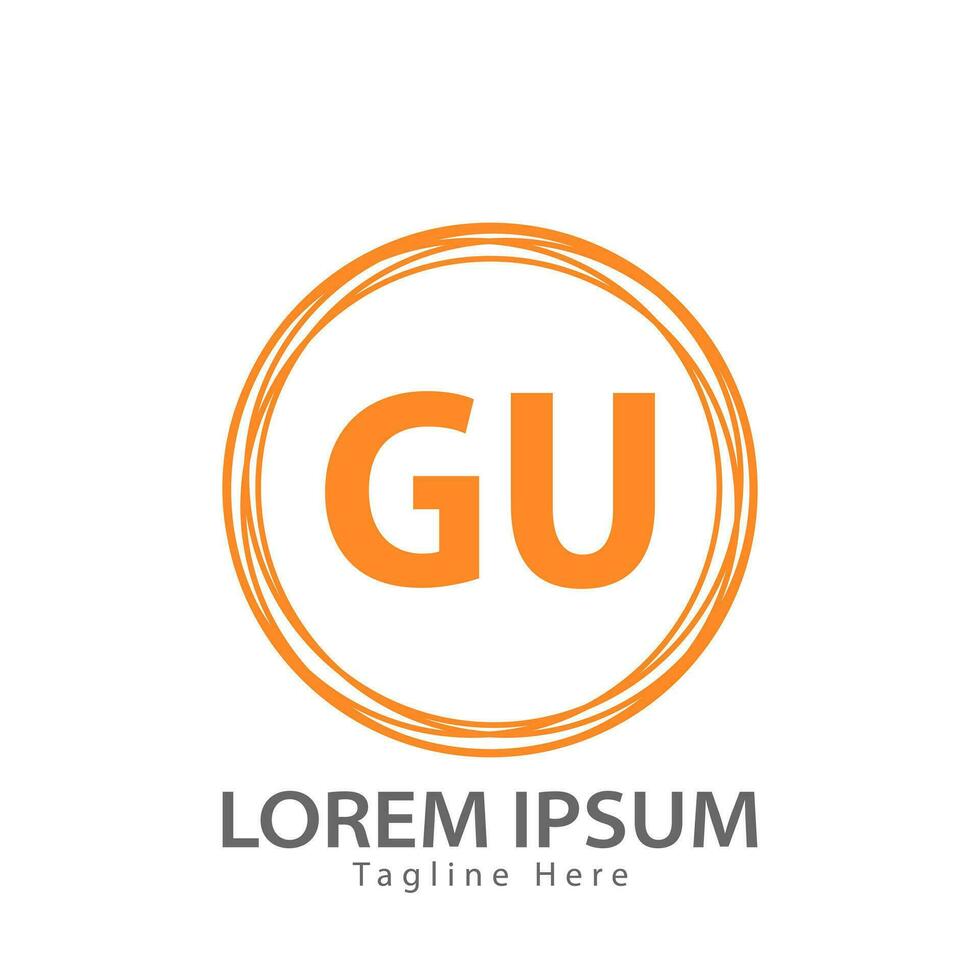 lettera GU logo. GU logo design vettore illustrazione per creativo azienda, attività commerciale, industria. professionista vettore